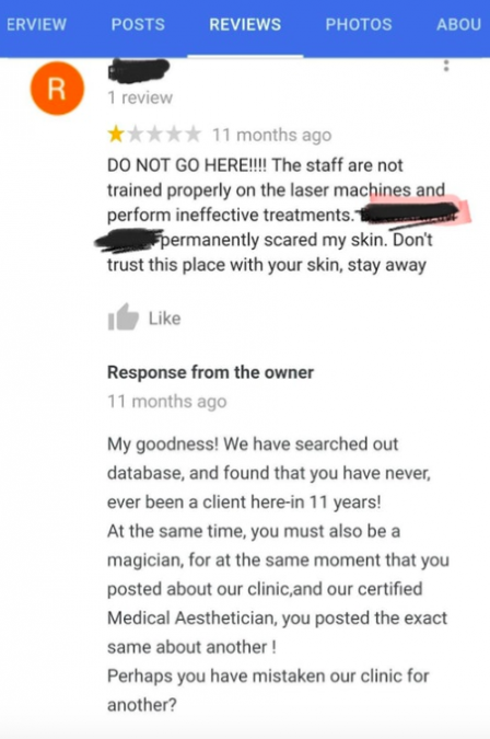 web page - Erview Posts Reviews Photos Abou R 1 review ttttt 11 months ago Do Not Go Here!!!! The staff are not trained properly on the laser machines and perform ineffective treatments. permanently scared my skin. Don't trust this place with your skin, s