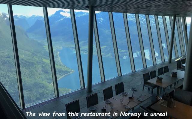 sky - The view from this restaurant in Norway is unreal