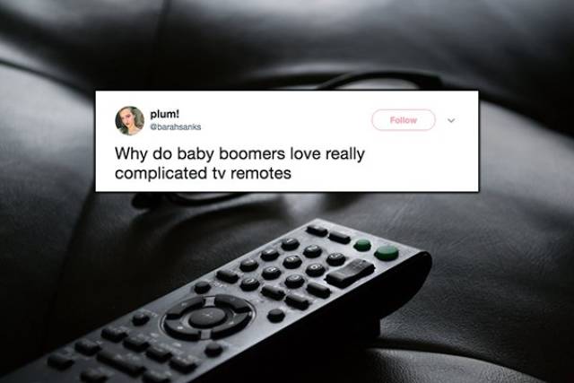 remote control - plum! barahsanis Why do baby boomers love really complicated tv remotes