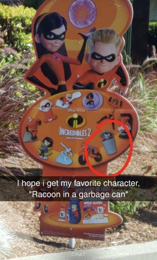dank meme about the options in the incredible game of a raccoon in a garbage can as a character