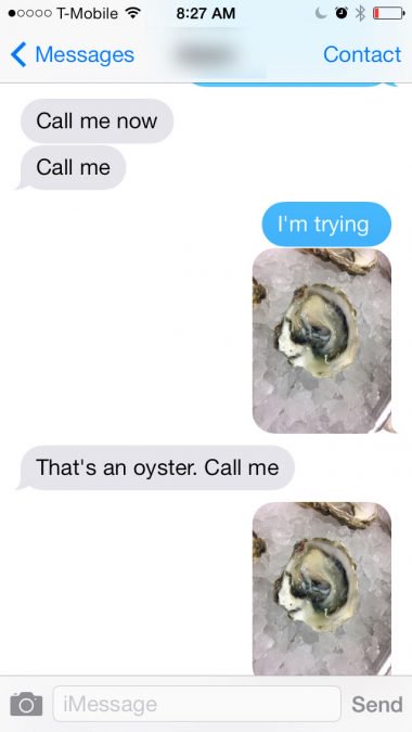 Level of drunkenness: Can only send photos of seafood