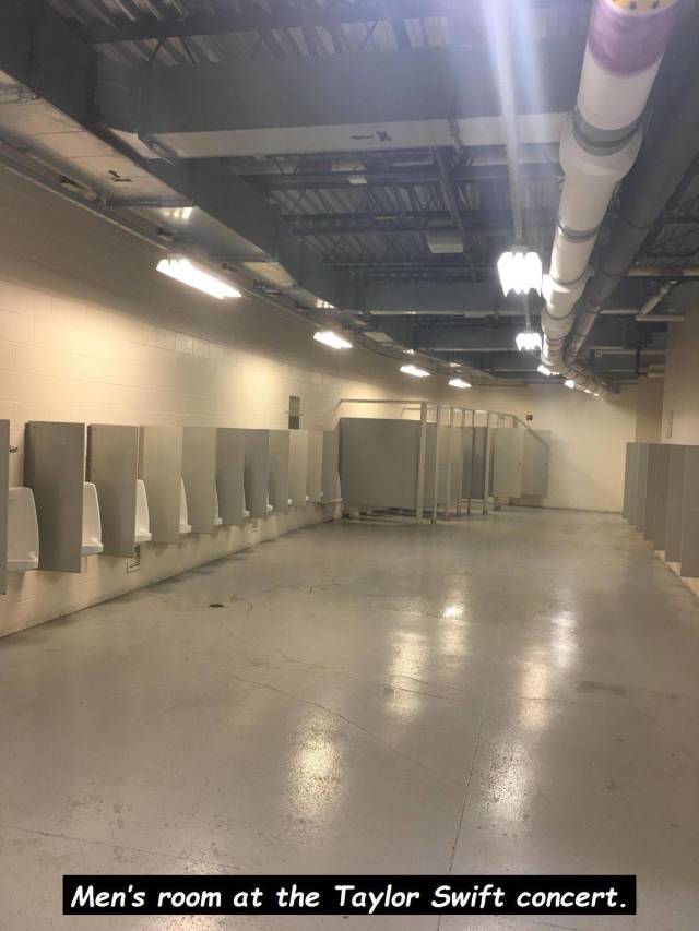 mens room at a taylor swift concert - Men's room at the Taylor Swift concert.