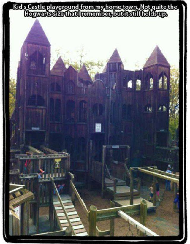 old kids castle - Kid's Castle playground from my home town. Not quite the Hogwarts size that remember, but it still holds up.