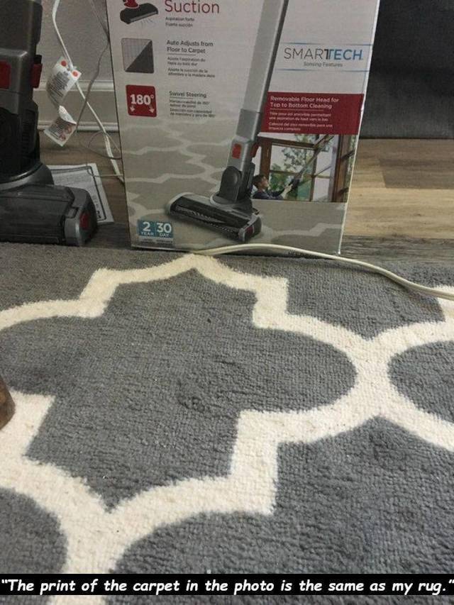 carpet matches the vacuum box
