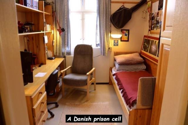 denmark prison cell - A Danish prison cell