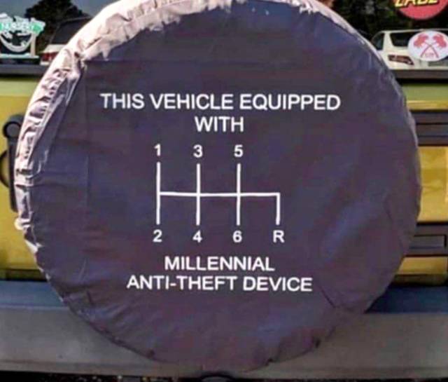 meme jeep - This Vehicle Equipped With 3 5 2 4 6 R Millennial AntiTheft Device
