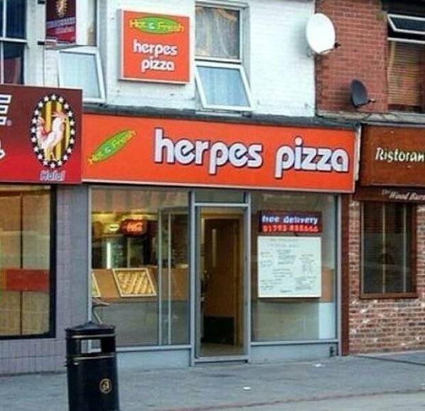 random bad restaurant names - herpes pizzo herpes pizza Ristoran