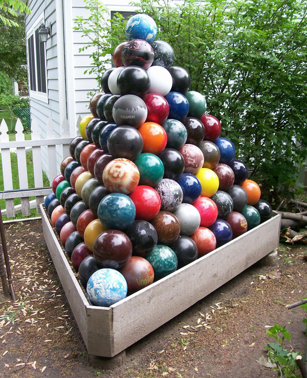 stack of bowling balls