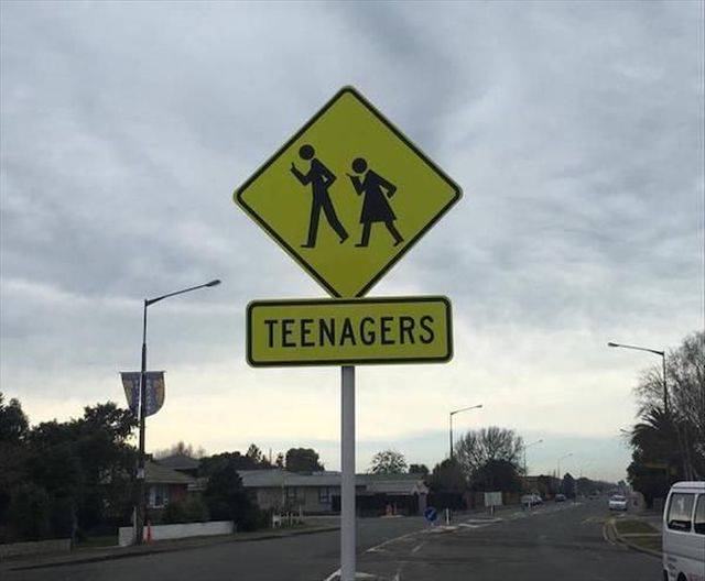 weird signs - Teenagers