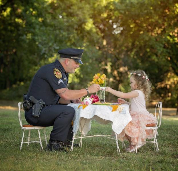 police officer tea party