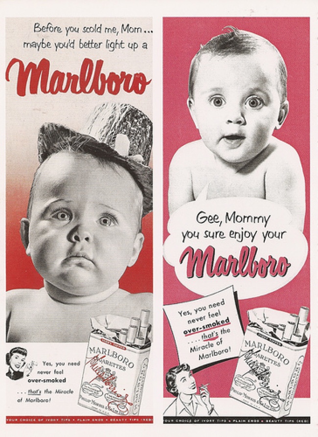 Kids and cigarettes in ads from the 1960s. What could be better?