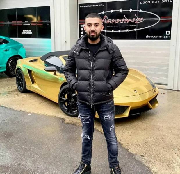 Lak Sira, 22, a self-made businessman from Birmingham, had been on his way from service at Lamborghini Birmingham to London when he and his girlfriend smelt petrol and he was forced to pull over. He stopped on the hard shoulder to remove the roof but then the next thing they heard was a loud bang, it was like a firework going off, and the back of the car caught fire