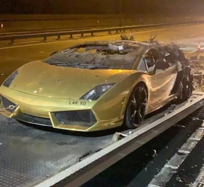 When Your Precious Gold Lamborghini Goes Up In Flames