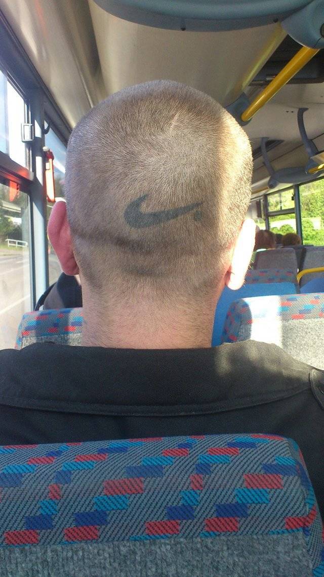 nike hair tattoo