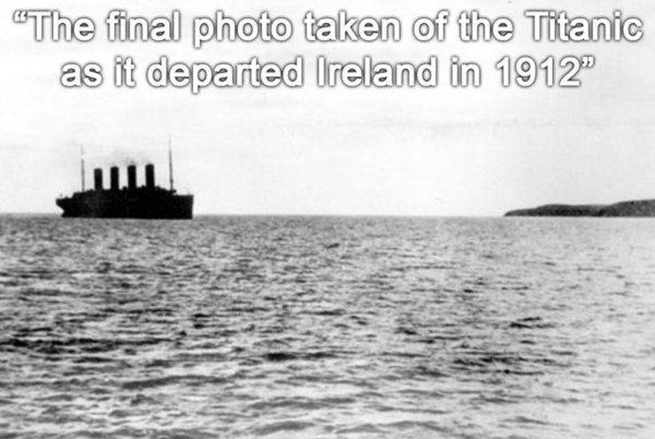 titanic queenstown - "The final photo taken of the Titanic as it departed Ireland in 1912