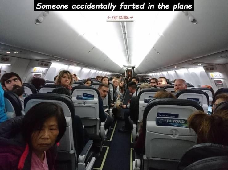 Facinating Pics - airline - Someone accidentally farted in the plane Exit