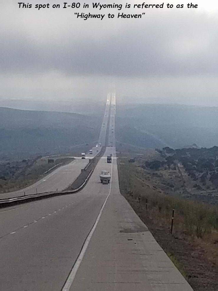 i80 highway to heaven - This spot on I80 in Wyoming is referred to as the "Highway to Heaven"