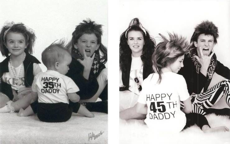 family photos recreated - Happy 3STH Daddy Happy 45 Ths Daddy