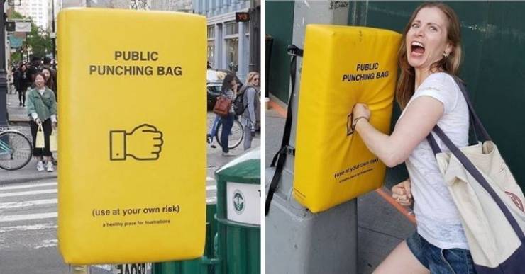 Punching bag - Public Punching Bag Public Punching Bag use at your own risk