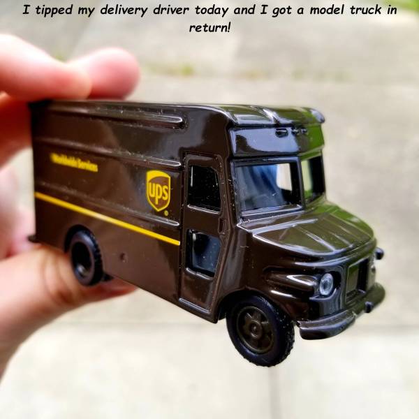 model car - I tipped my delivery driver today and I got a model truck in return!