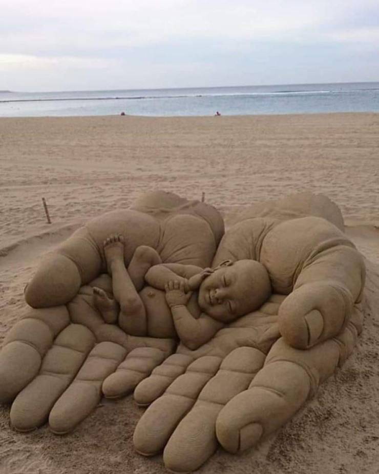 cool meme - sand sculpture
