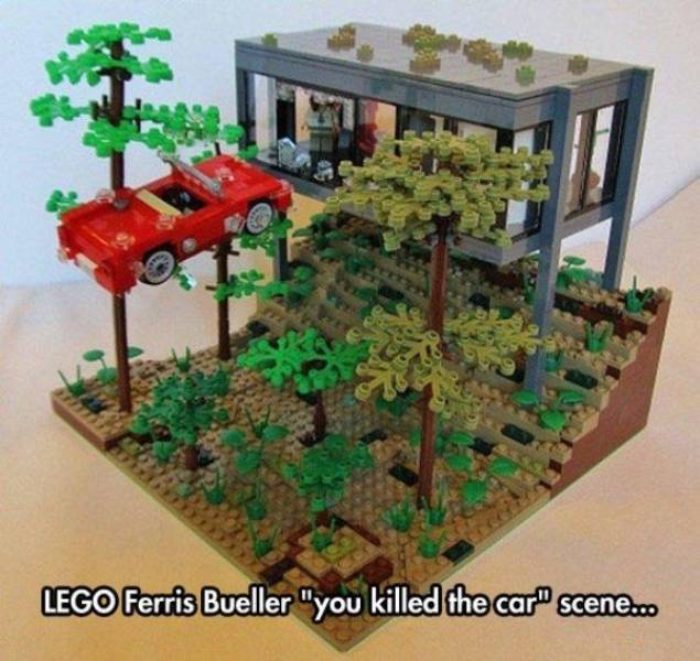 ferris bueller lego set - Lego Ferris Bueller "you killed the car scene...
