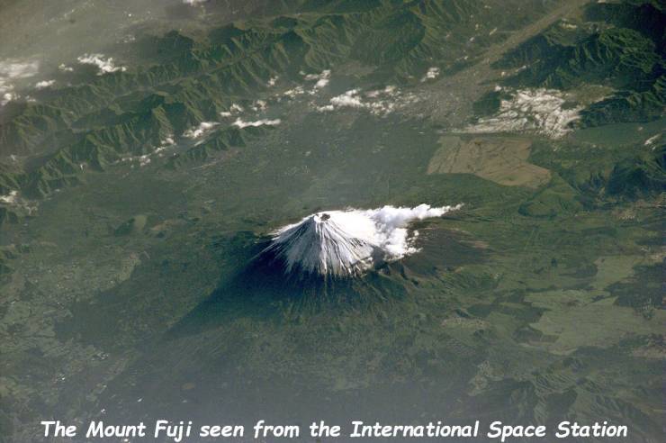 monte fuji - The Mount Fuji seen from the International Space Station