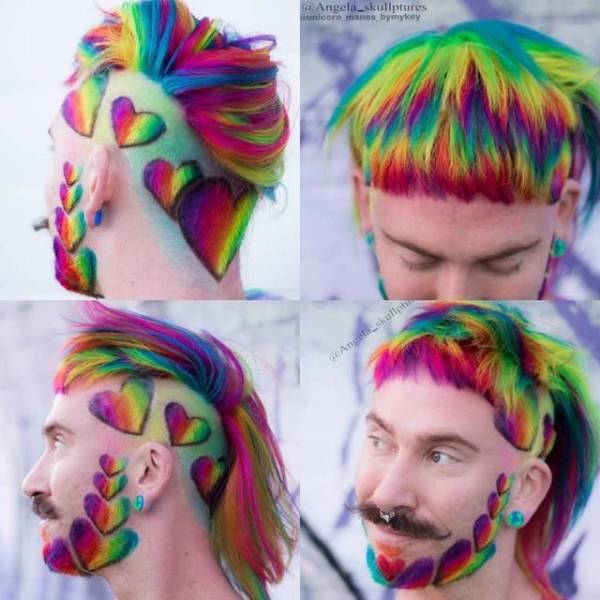 hair coloring - a Angela_skullptures unicorn mans by key Angskulpt