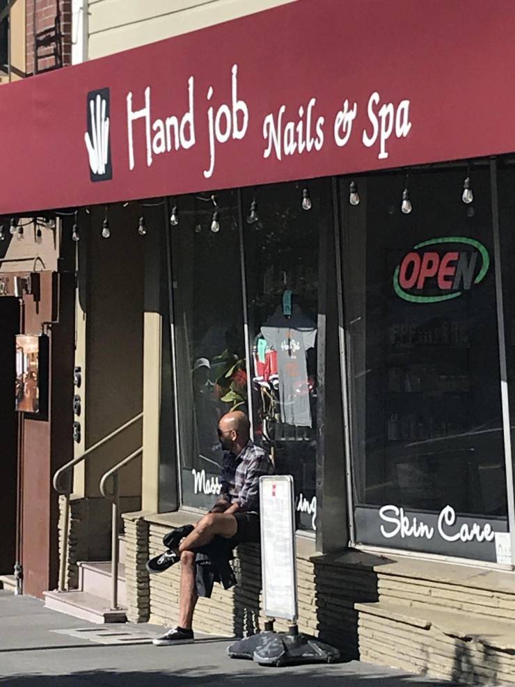 funny pics - street - Hand job fails or Spa Ope | Skin Care