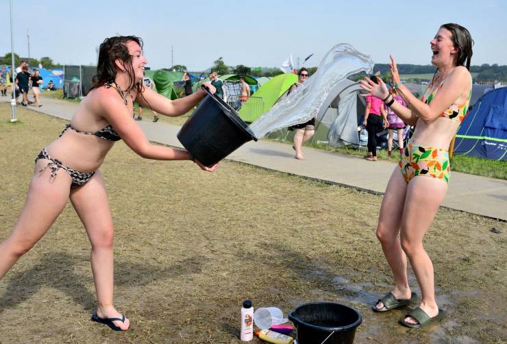 fun photo glastonbury 2019 bikini