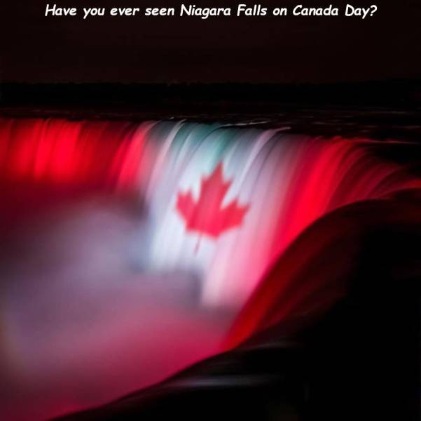 fun photo niagara falls canada day - Have you ever seen Niagara Falls on Canada Day?