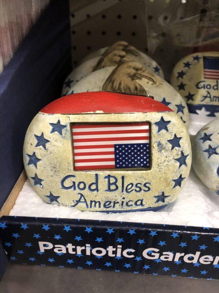 handmade in the usa - God God Bless America Patriotic Garder