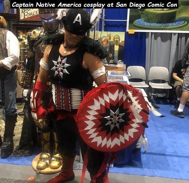 captain native america cosplay - Captain Native America cosplay at San Diego Comic Con Sk Force Es