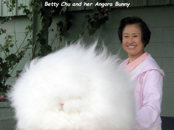 Betty Chu and her Angora Bunny