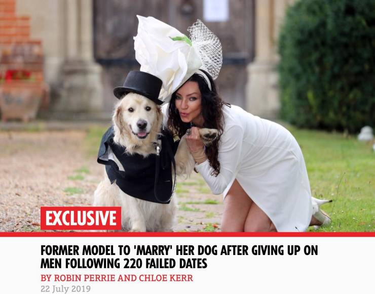 elizabeth hoad model - Exclusive Former Model To 'Marry' Her Dog After Giving Up On Men ing 220 Failed Dates By Robin Perrie And Chloe Kerr