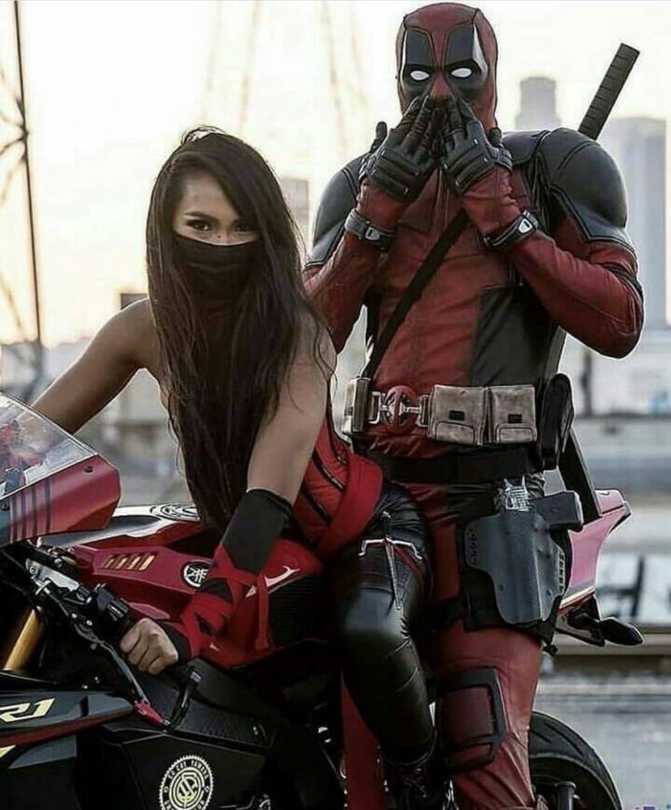 deadpool motorcycle girl - Ts