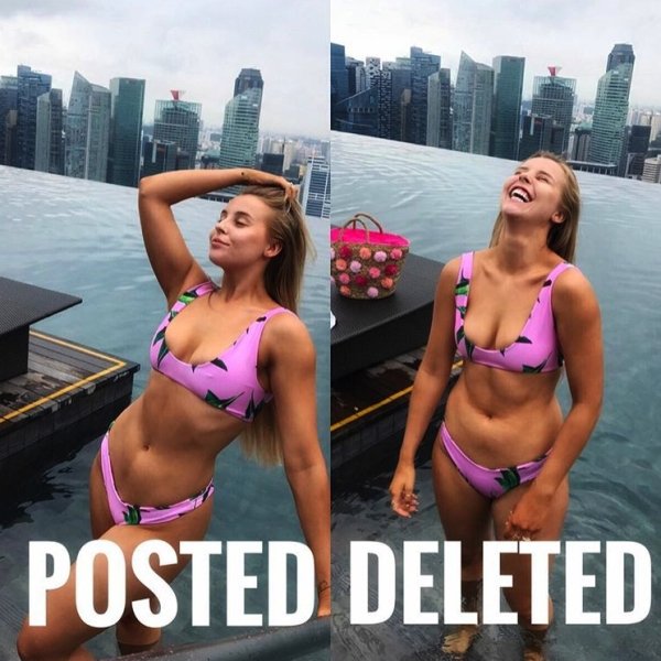 Instagram vs Reality - instagram pose vs reality - Posted Deleted
