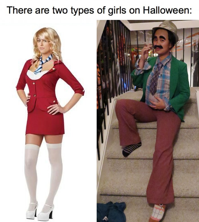 female costumes for males - There are two types of girls on Halloween