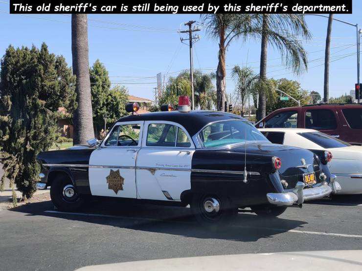 classic - This old sheriff's car is still being used by this sheriff's department.