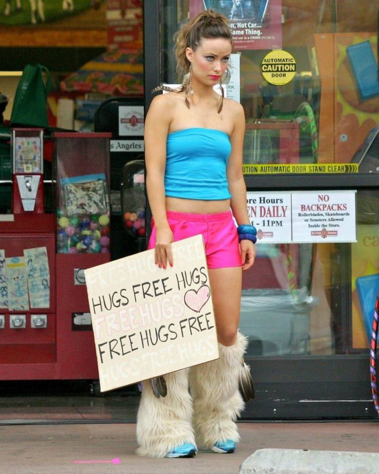 olivia wilde free hugs - Ti, Hot Car... ame Thing Crimer Automatic Caution Door s Angeles Ution Automatic Door Stand Clear >>> re Hours En Daily 11 11PM No Backpacks Rollerblade Skateboards or Set Allowed made the Store Hugs Free Hugs Free Hugs Free