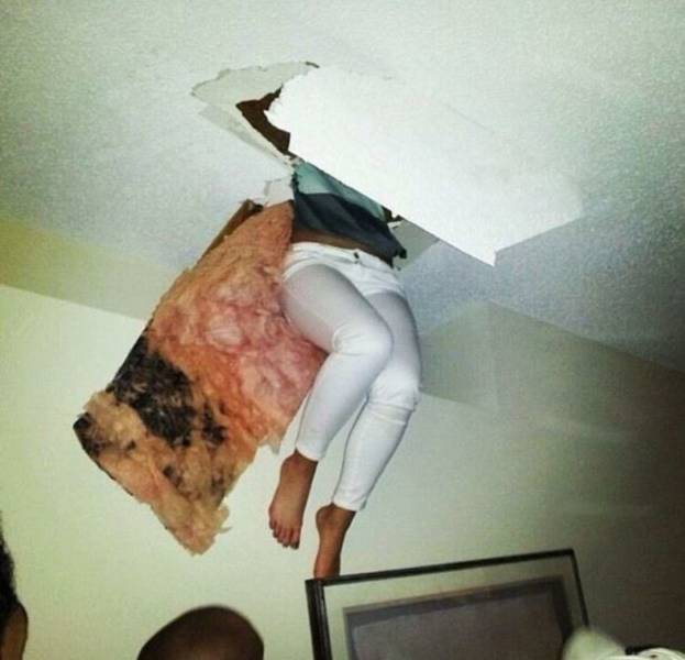 girl on ceiling