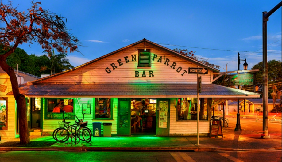 green parrot bar in key west - Parrot Green Bar