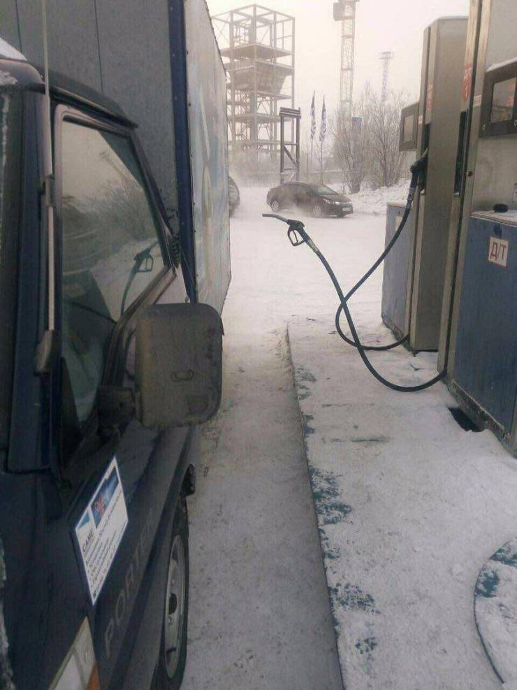 frozen diesel pump
