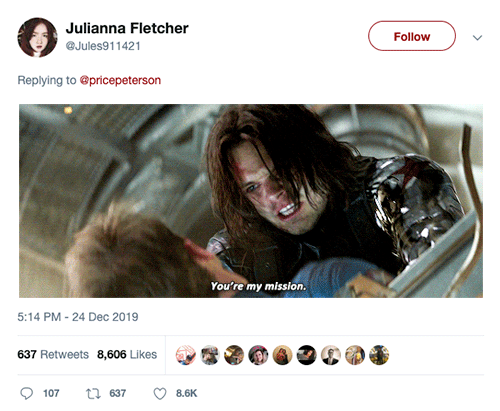winter soldier you re my mission gif - Julianna Fletcher pricepeterson You're my mission. 637 8,606 637 8,606 107 07 637 20 0 6