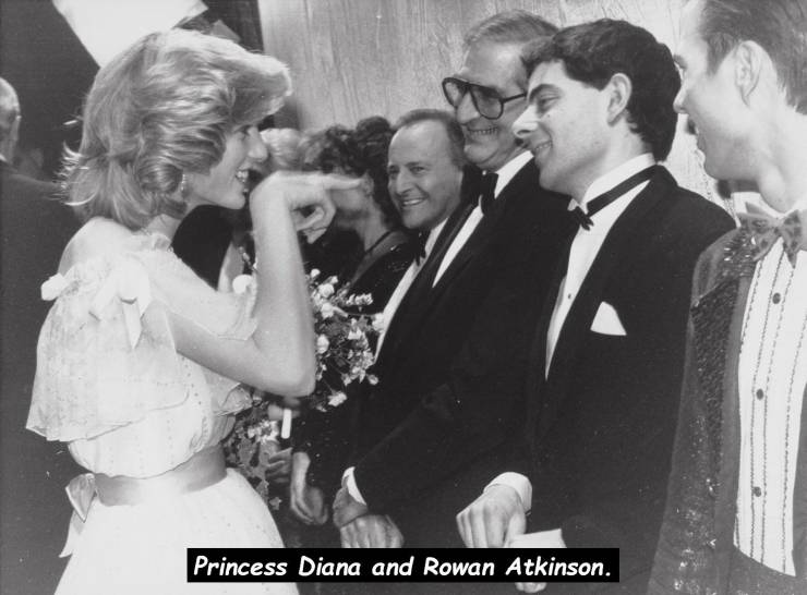 rowan atkinson princess diana - Princess Diana and Rowan Atkinson.