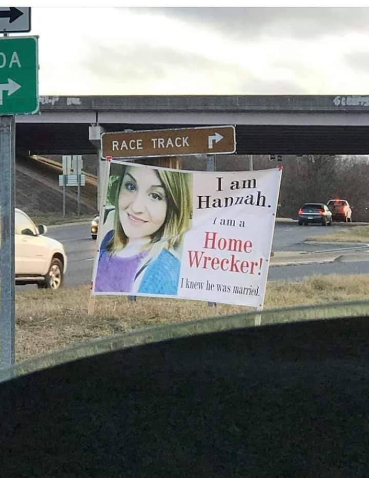 home wrecker - Race Track I am Hannah. Tam a Home Wrecker! I knew he was married.