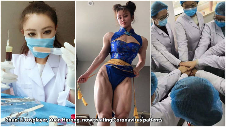 abdomen - ChunLi cosplayer, Yuan Herong, now treating Coronavirus patients