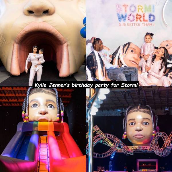 collage - World 2 Is Better Than Kylie Jenner's birthday party for Stormi