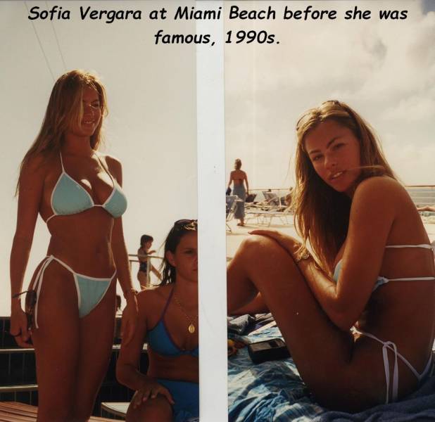 sofia vergara bikini - Sofia Vergara at Miami Beach before she was famous, 1990s.