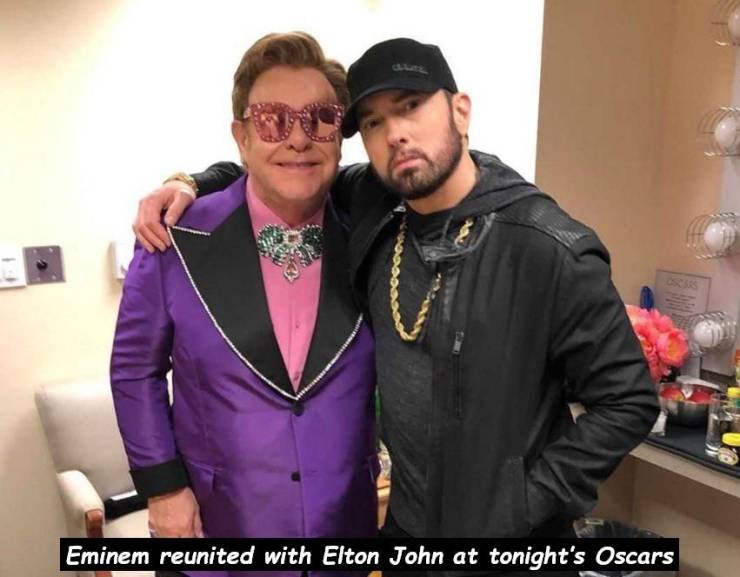 Eminem - Eminem reunited with Elton John at tonight's Oscars